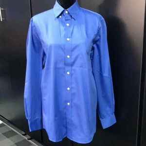 Van Heusen Regular fit pinpoint blue long sleeve button down shirt 15.5 34/35